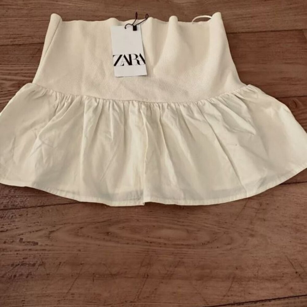 ZARA   TOP RUFFLE SUMMER HOLIDAY GLAM SIZE M 2142/181/300